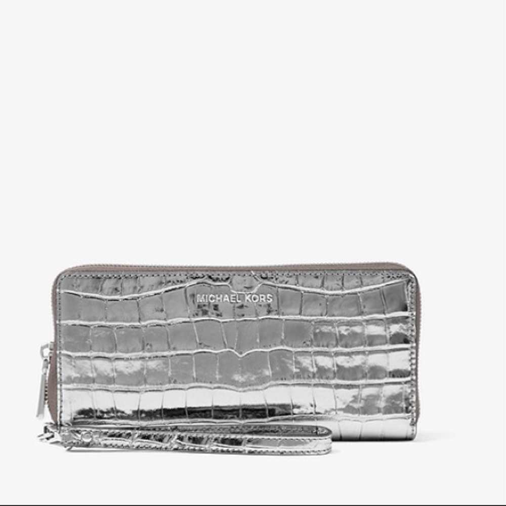 MICHAEL KORS Leather Continental Wristlet